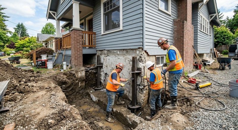 Our team working on Foundation Repair projects in Cocoa Beach, FL