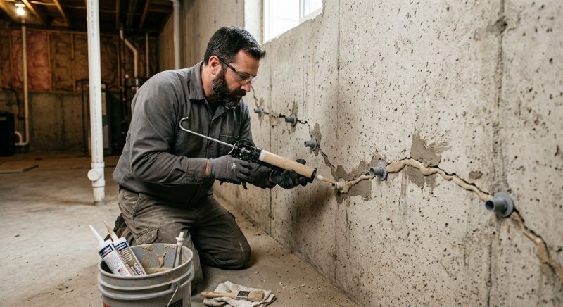 Basement Crack Repair in Cocoa Beach, FL