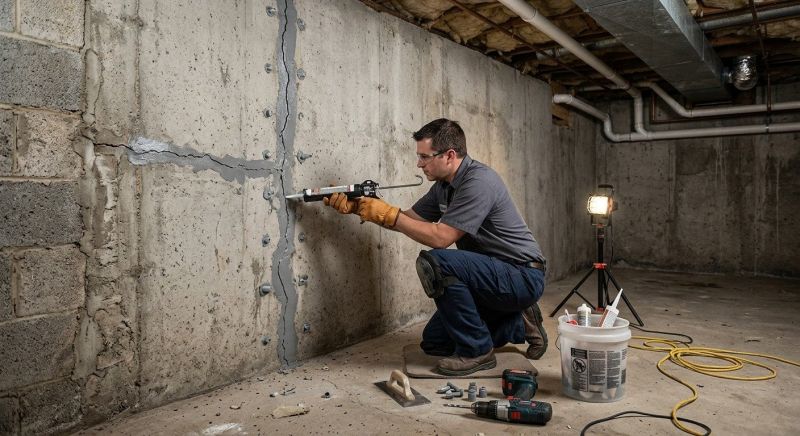 Basement Crack Repair in Cocoa Beach, FL
