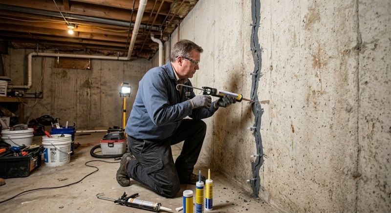 Basement Crack Repair in Cocoa Beach, FL