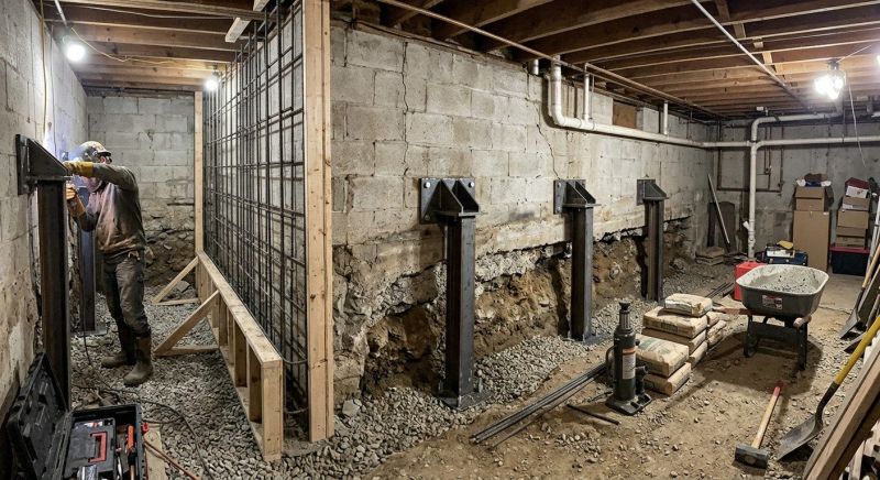 Basement Stabilization in Cocoa Beach, FL