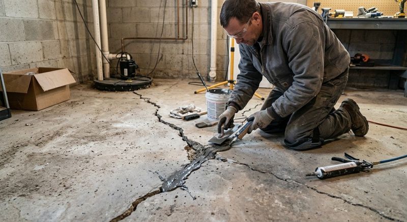 Cracked Basement Floor Repair in Cocoa Beach, FL