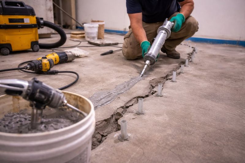 Cracked Basement Floor Repair in Cocoa Beach, FL