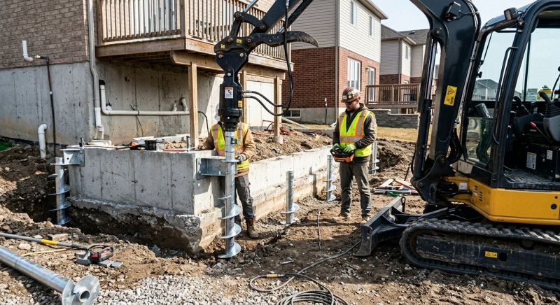 Helical Piers Installation in Cocoa Beach, FL