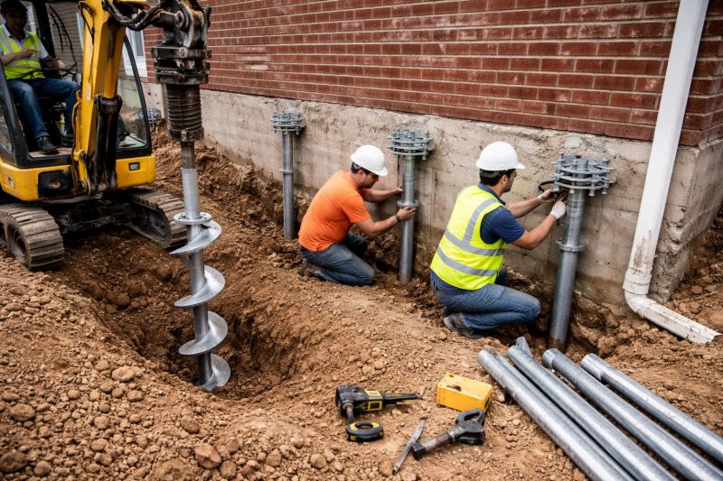 Helical Piers Installation in Cocoa Beach, FL