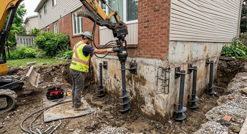 Helical Pile Installation in Cocoa Beach, FL