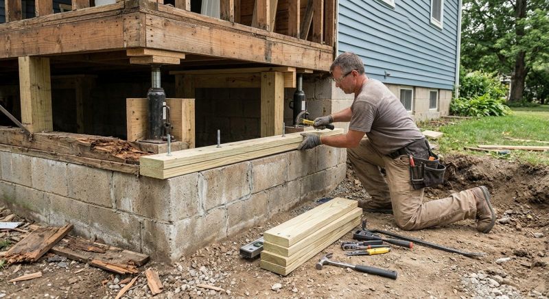 Sinking Foundation Repair in Satellite Beach, FL